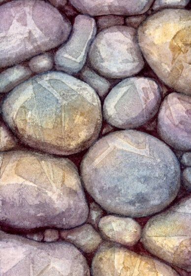 Painting Pebbles Workshop: Creating Form with Watercolours