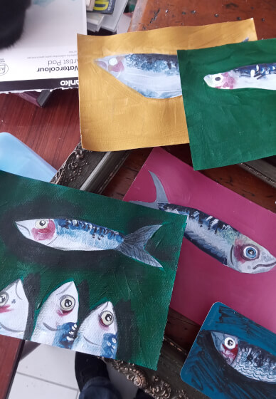 Painting Sardines Workshop for Beginners