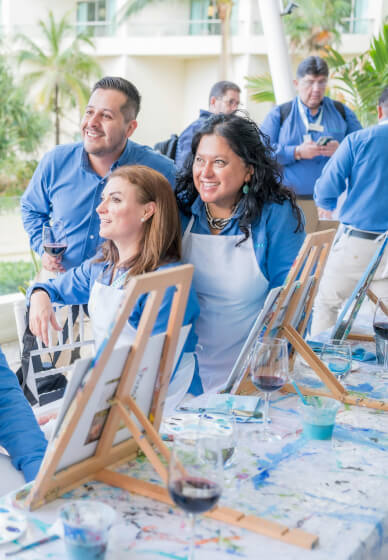 Painting the Jacaranda Art Class