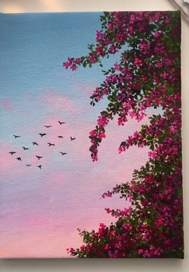 Nature and Floral Canvas Painting Class