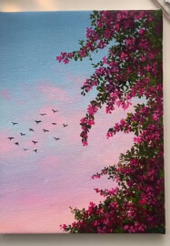 Nature and Floral Canvas Painting Class