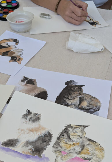 School Holiday Parent-Child Watercolour Pet Portraits Class
