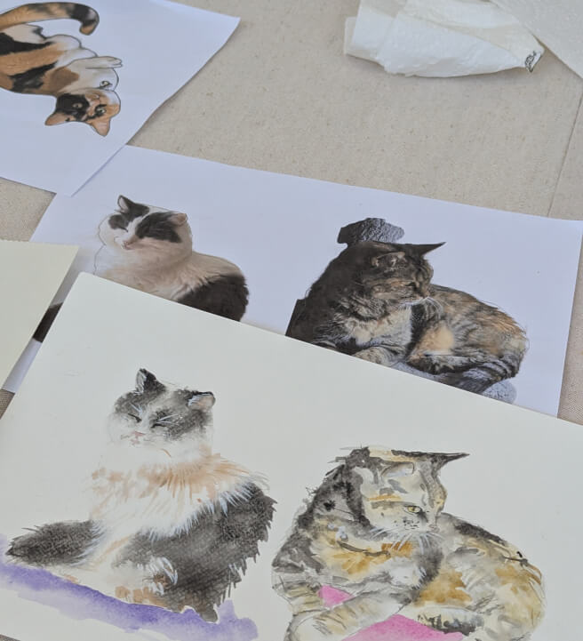 School Holiday Parent-Child Watercolour Pet Portraits Class