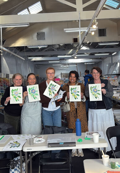 Passion Flower Watercolour Painting Class