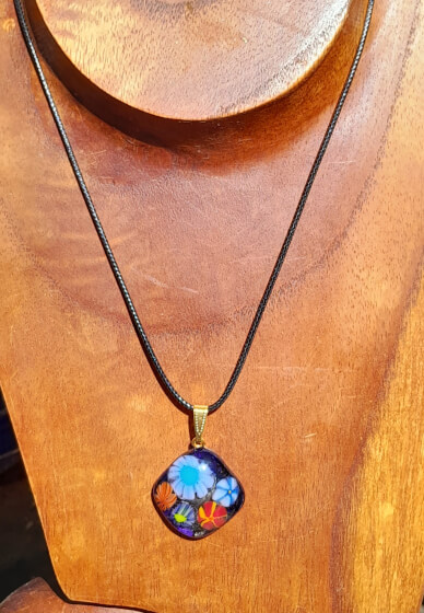 Pendant and Earrings Fused Glass Jewellery Workshop