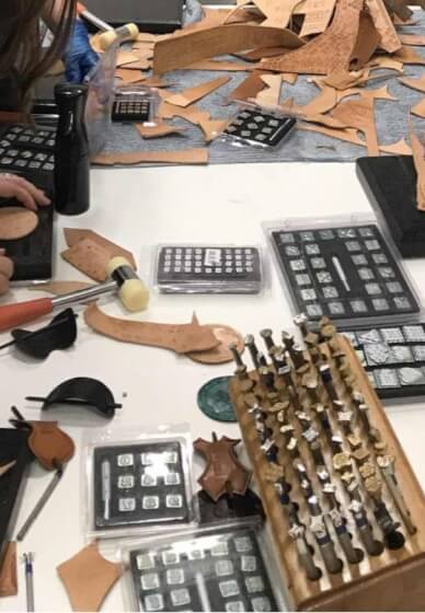 Personalised Leather Bottle Carrier Workshop