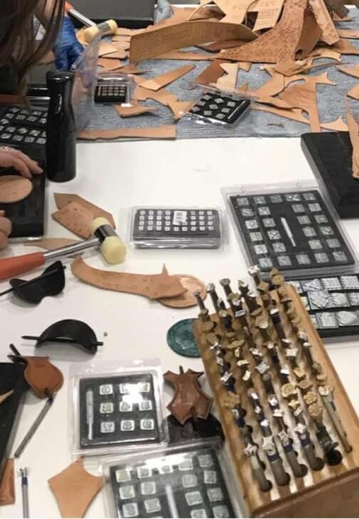 Personalised Leather Bottle Carrier Workshop