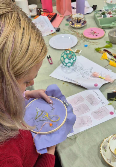 Petals and Stitches: Embroidery Sampler Workshop