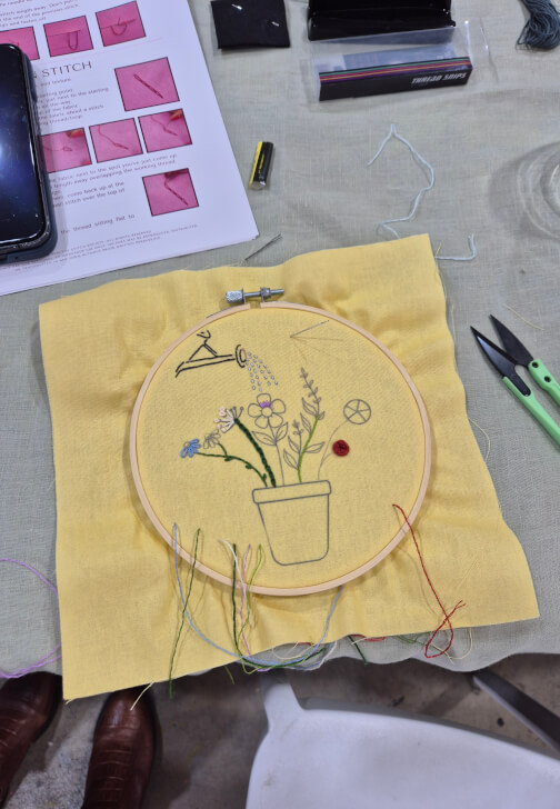 Petals and Stitches: Embroidery Sampler Workshop