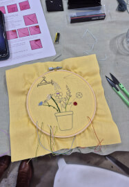 Petals and Stitches: Embroidery Sampler Workshop