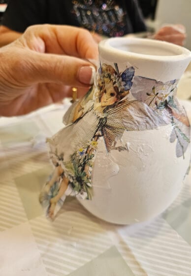 Pick a Posey with Vase Decoupage Class