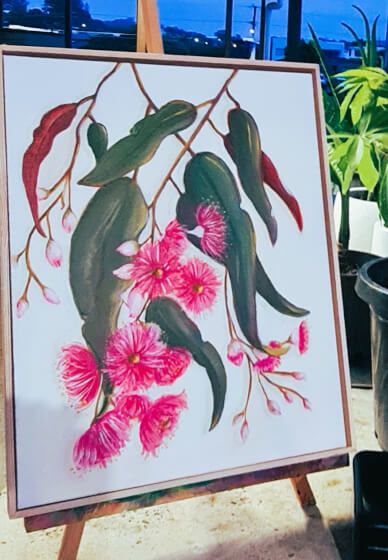 Pink Flowering Gum Acrylic Painting Workshop