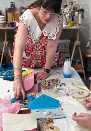 Polka Dot Plant Embroidery Class