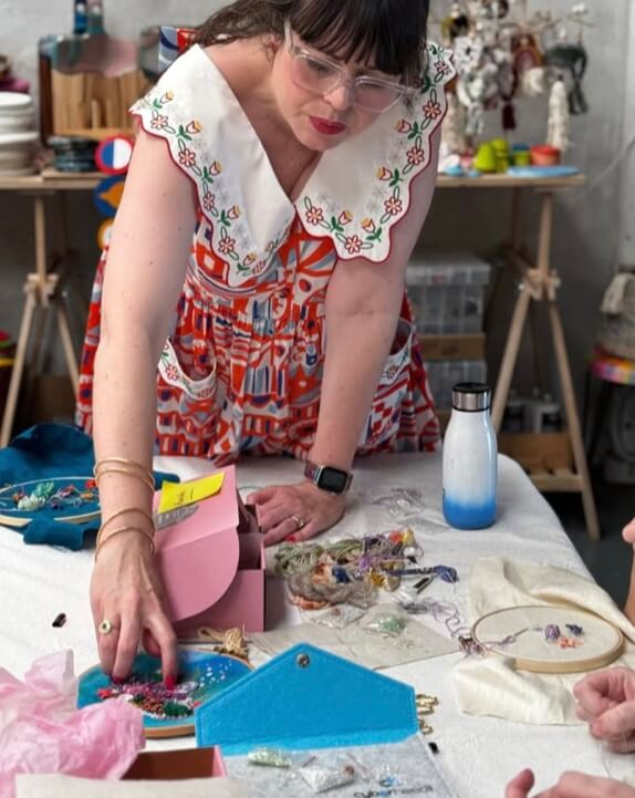 Polka Dot Plant Embroidery Class