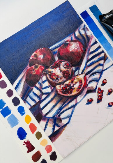 Pomegranate Acrylic Painting Workshop