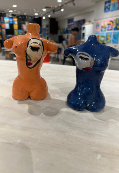 Pottery Glaze Painting Class with Kiln Firing