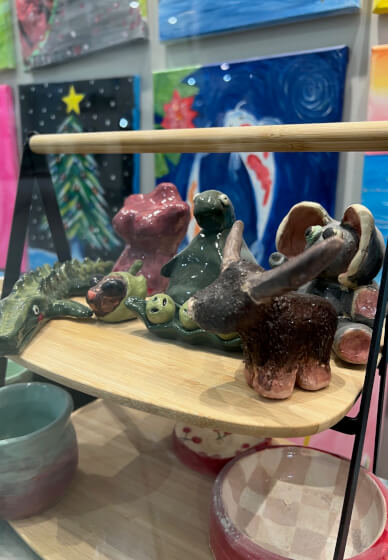 Pottery Glaze Painting Class with Kiln Firing