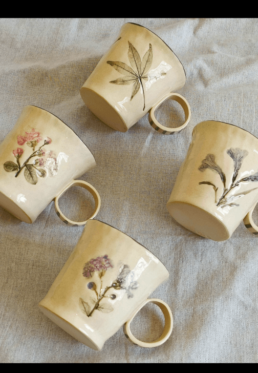 Pottery Workshop: Floral and Botanical Imprint Mugs