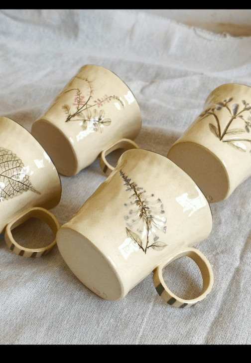 Pottery Workshop: Floral and Botanical Imprint Mugs