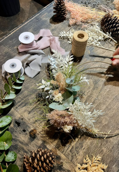 Preserved Hoop Wreath Workshop - Sorry - Sold Out