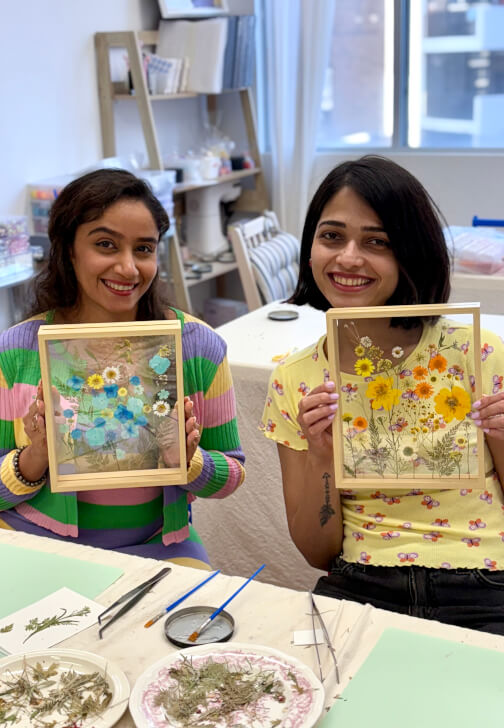 Pressed Flower Frame Art Class