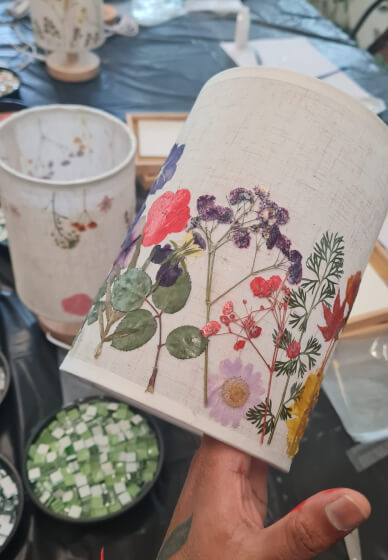 Pressed Flower Lamp Making Workshop for Beginners