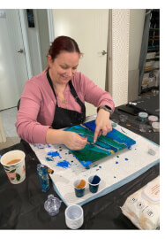 Private Fluid Art Painting Class
