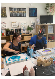 Private Fluid Art Painting Class