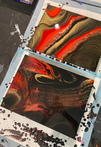 Private Fluid Art Painting Class