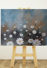 Private Paint and Sip Class: Abstract Textured Cherry Blossom Art