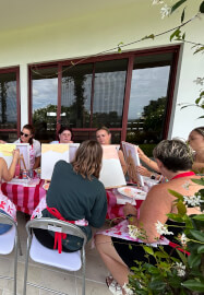 Private Paint and Sip Class: Abstract Textured Cherry Blossom Art