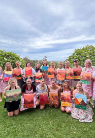 Private Paint and Sip Class: Abstract Wildflower Landscape