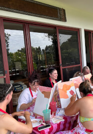 Private Paint and Sip Class: Abstract Wildflower Landscape