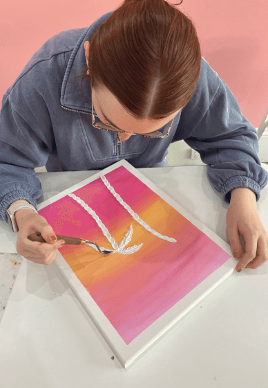 Private Textured Paint and Sip Class: Palm Trees