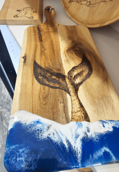 Pyrography and Resin Workshop: Ocean Burn