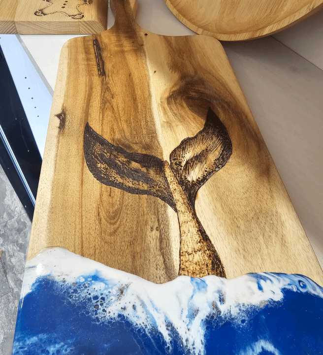 Pyrography and Resin Workshop: Ocean Burn