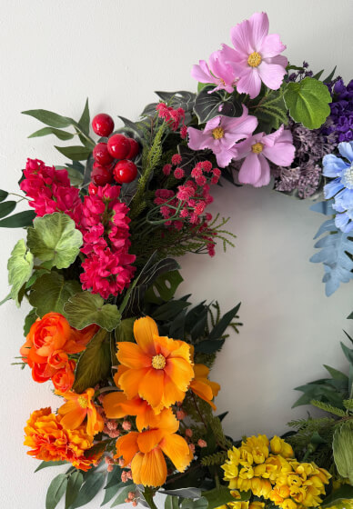 Rainbow Christmas Wreath Workshop