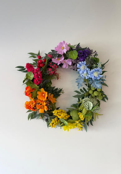 Rainbow Christmas Wreath Workshop