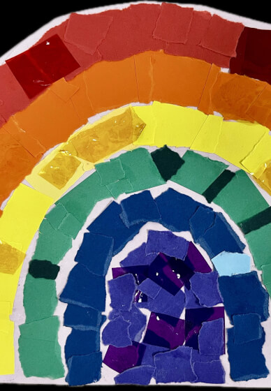 School Holiday Rainbow Collage Workshop for Kids