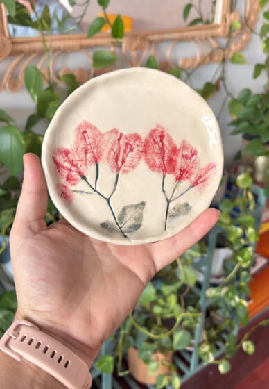 Real Botanical Pressed on Clay Workshop and Bubble Sipping