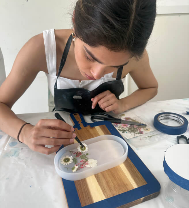 Resin Art Tray and Seashell Trinket Sydney ClassBento