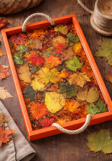 Resin Autumn Leaf Tray Workshop