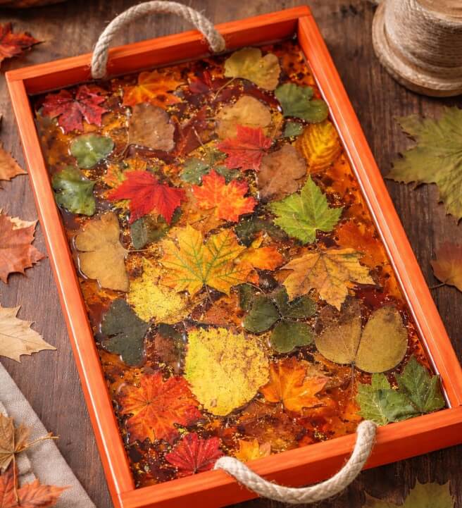 Resin Autumn Leaf Tray Workshop