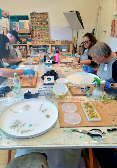 Resin Casting Workshop: Using Dried Flowers