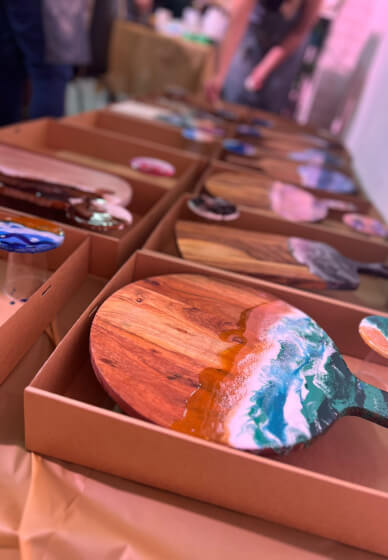 Resin Cheese Board and Sip Class - New Venue Brighton