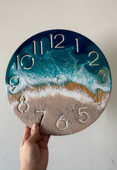 Resin Clock Art Class