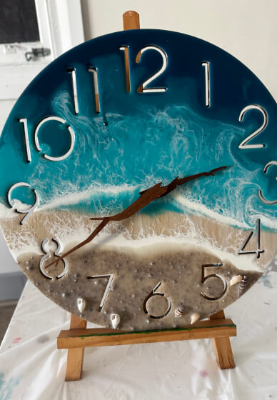 Resin Clock Art Class