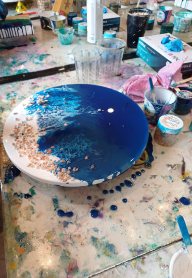 Resin Geode Art Workshop - Using Really Crystals