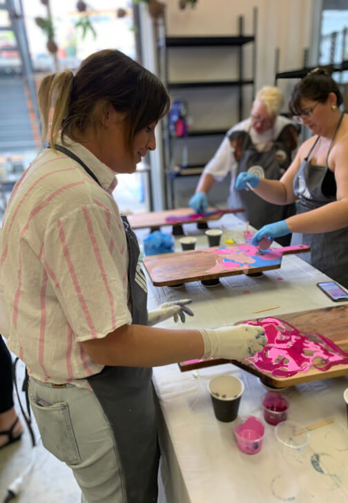 Resin Pouring Mini Serving Paddle Workshop