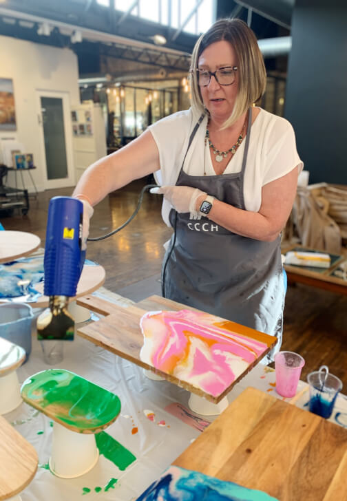 Resin Pouring Mini Serving Paddle Workshop